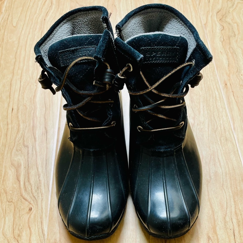 Sperry Top-Sider Saltwater Duck Boot, black